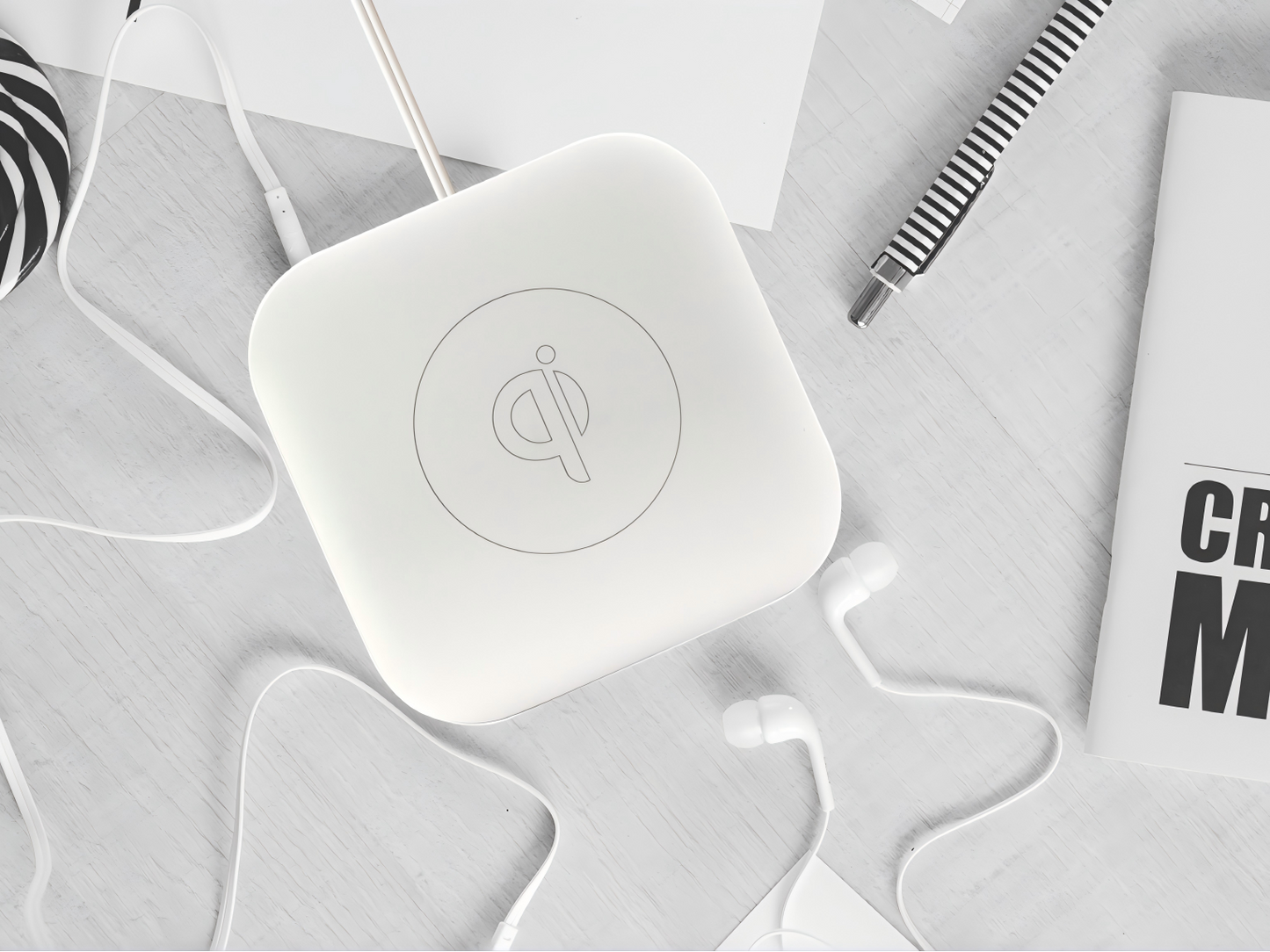 Wireless Charging Pad with Dual USB Port