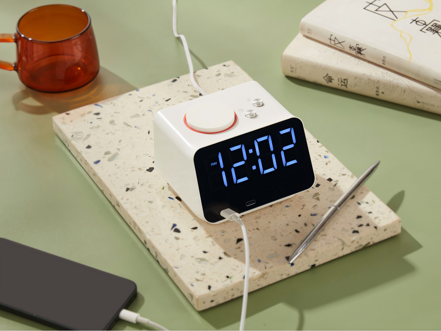 Bluetooth Alarm Clock Speaker with Charging Function