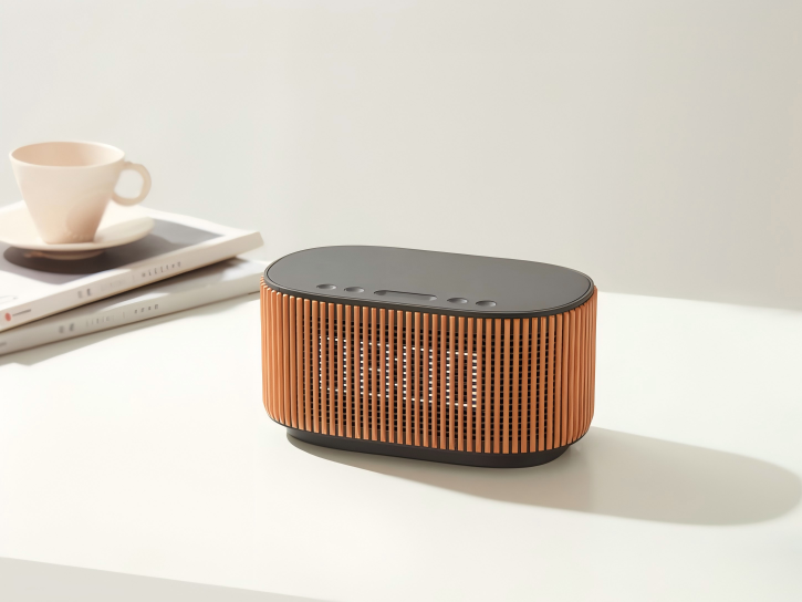 Wooden Wireless Charging BluetoothAlarm Clock Speaker