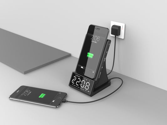 Active base station wireless charging Bluetooth alarm clock broadcast speaker base