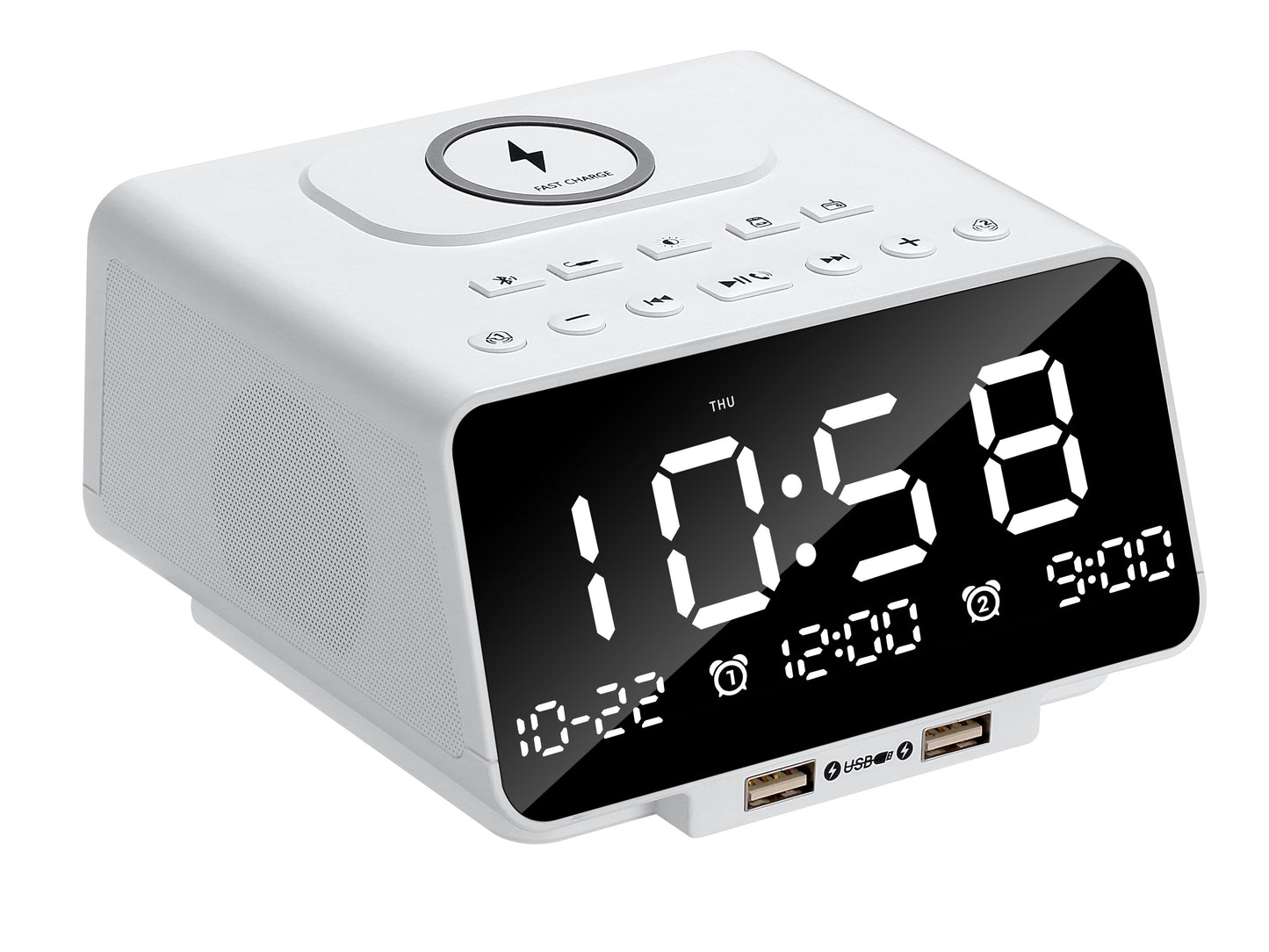 Mobile phone wireless charging active Bluetooth alarm clock multi-function alarm clock radio subwoofer